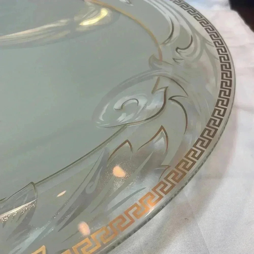 Versace for Rosenthal Oval Serving Platter with Gold Greek Details - Picture 7 of 7